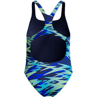 Speedo bañador natación niña Hyperboom Print Medalist One Piece vista trasera