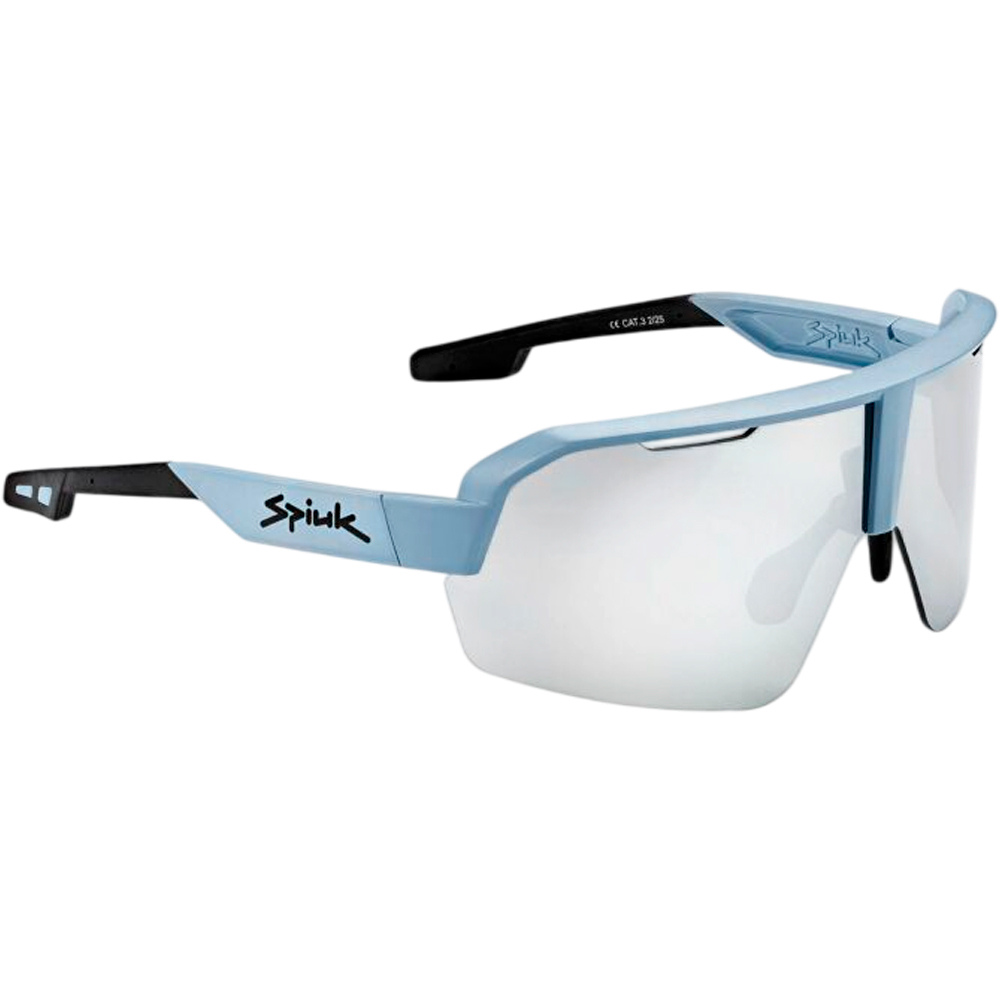 Spiuk gafas ciclismo DABBEL AZUL LENTE ESPEJO PLATA vista frontal