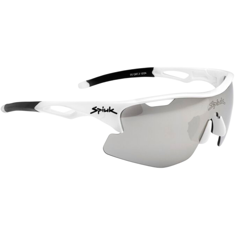 Spiuk gafas ciclismo JIFTER 3 BLANCO LENTE ESPEJO PLATA vista frontal