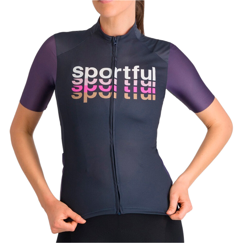 Sportful maillot manga corta mujer SUPERGIARA LOGO 2 W JERSEY vista frontal
