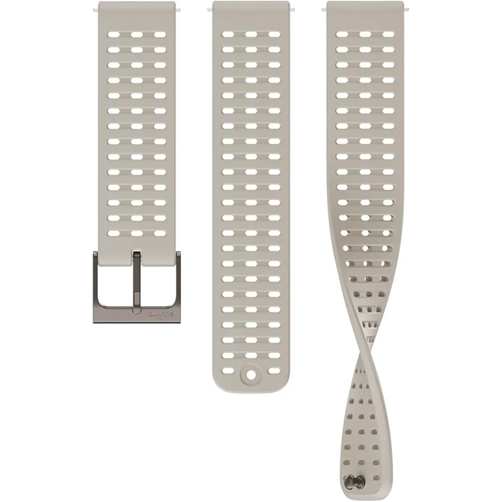 Suunto correas de relojes deportivos 22 ATH2 SILICONE STRAP SAND GRAY S+M vista frontal