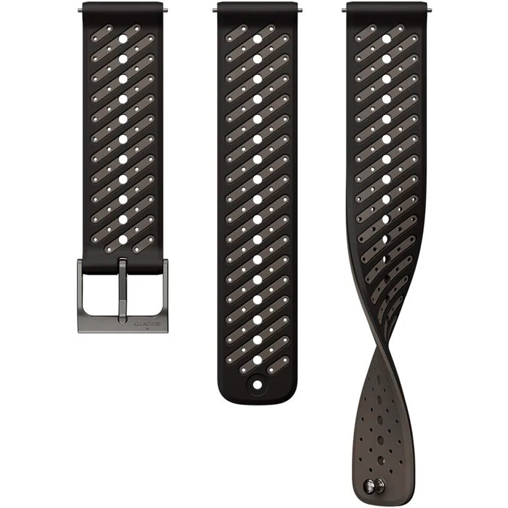Suunto correas de relojes deportivos 22 ATH8 SILICONE STRAP BLACK S+M vista frontal