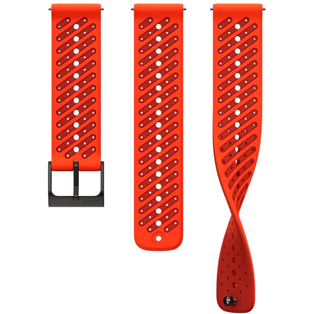Suunto correas de relojes deportivos 22 ATH8 SILICONE STRAP CORAL ORANGE S+M vista frontal