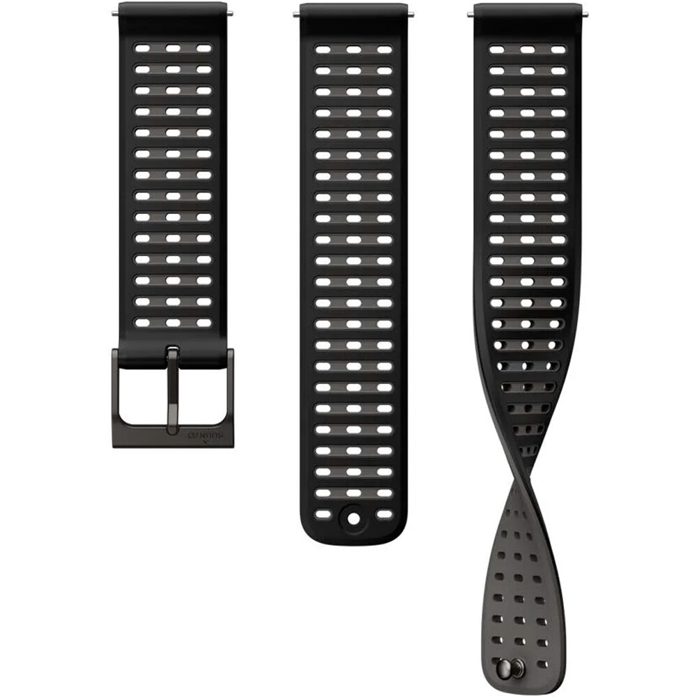 Suunto correas de relojes deportivos 22 ATH9 SILICONE STRAP BLACK S+M vista frontal