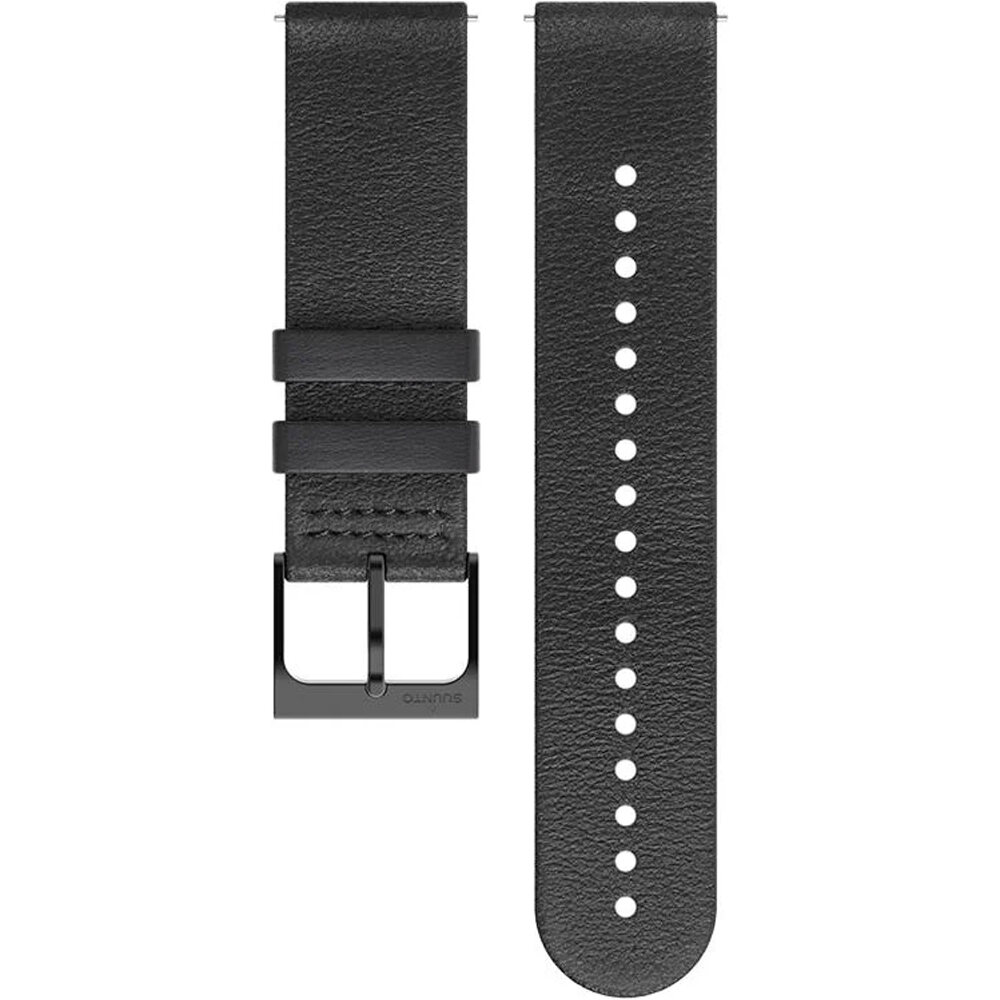 Suunto correas de relojes deportivos 22 URB6 LEATHER STRAP ALL BLACK M vista frontal
