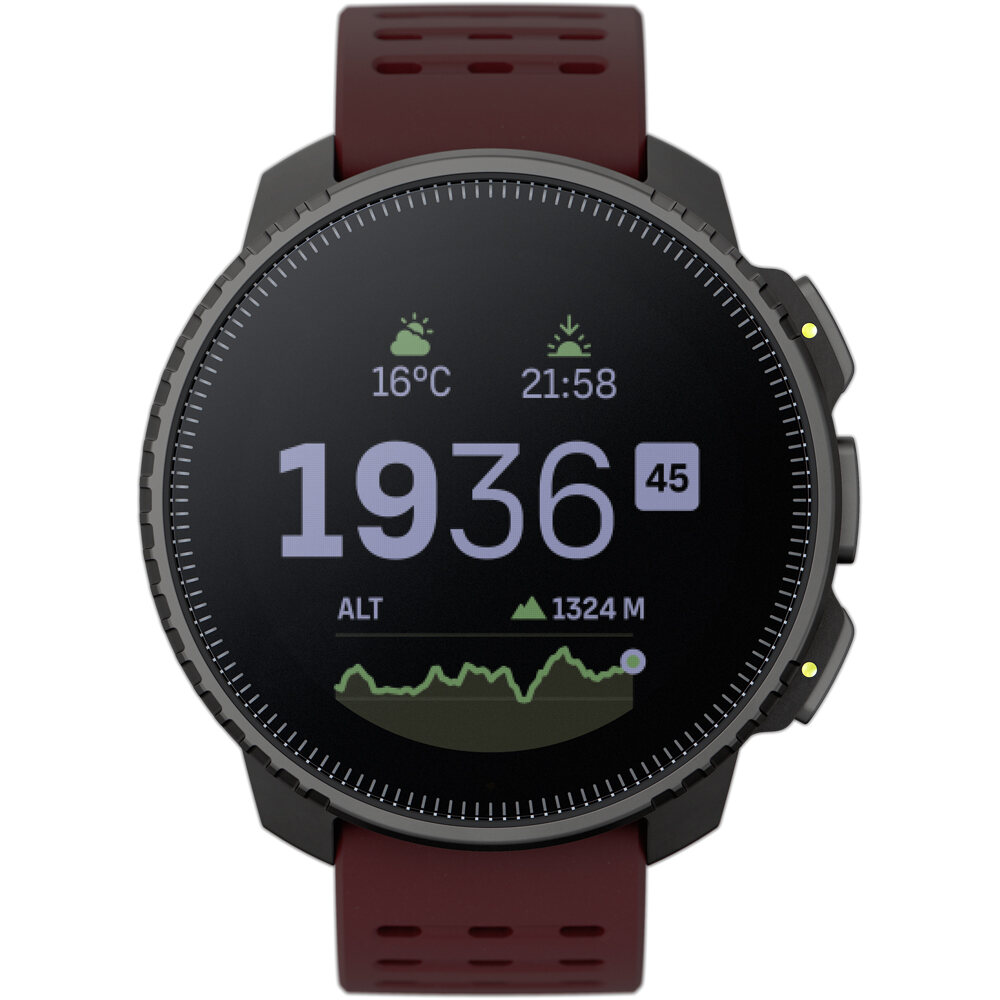 Suunto pulsómetros con gps SUUNTO VERTICAL BLACK RUBY vista frontal