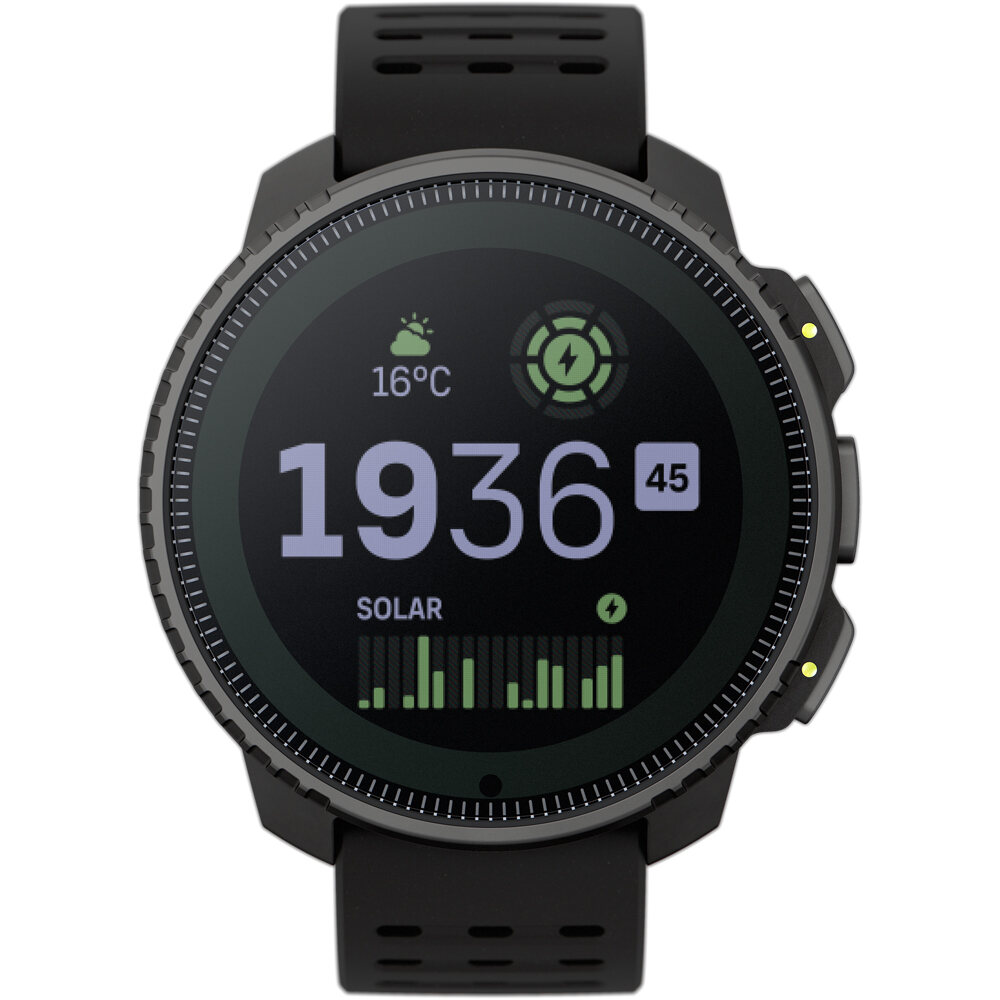 Suunto pulsómetros con gps SUUNTO VERTICAL SOLAR ALL BLACK - STEEL vista frontal