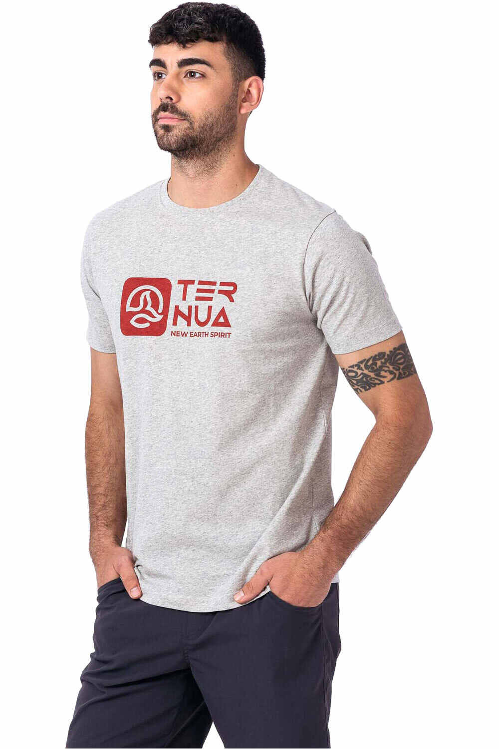 Ternua camiseta montaña manga corta hombre AILIK T M GR vista frontal