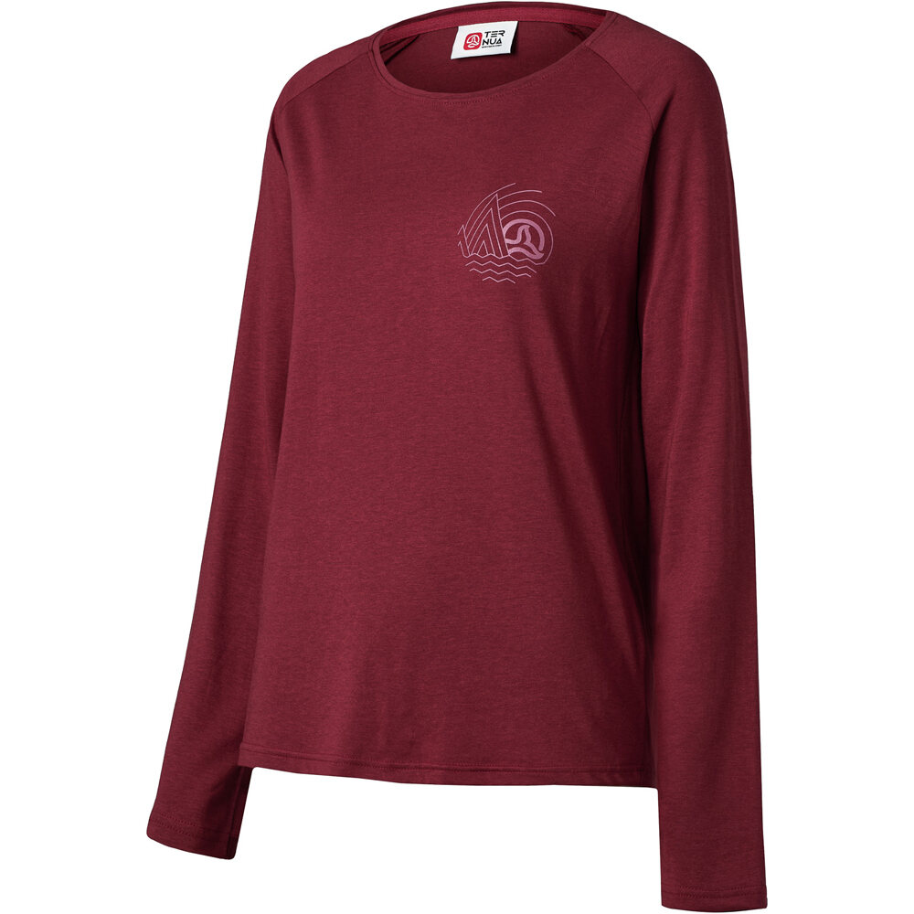 Ternua camiseta montaña manga larga mujer CHOPS T W vista frontal