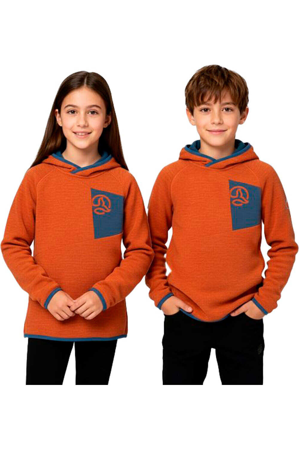 Ternua camiseta montaña manga larga niño TOSLOW HOODY K vista frontal