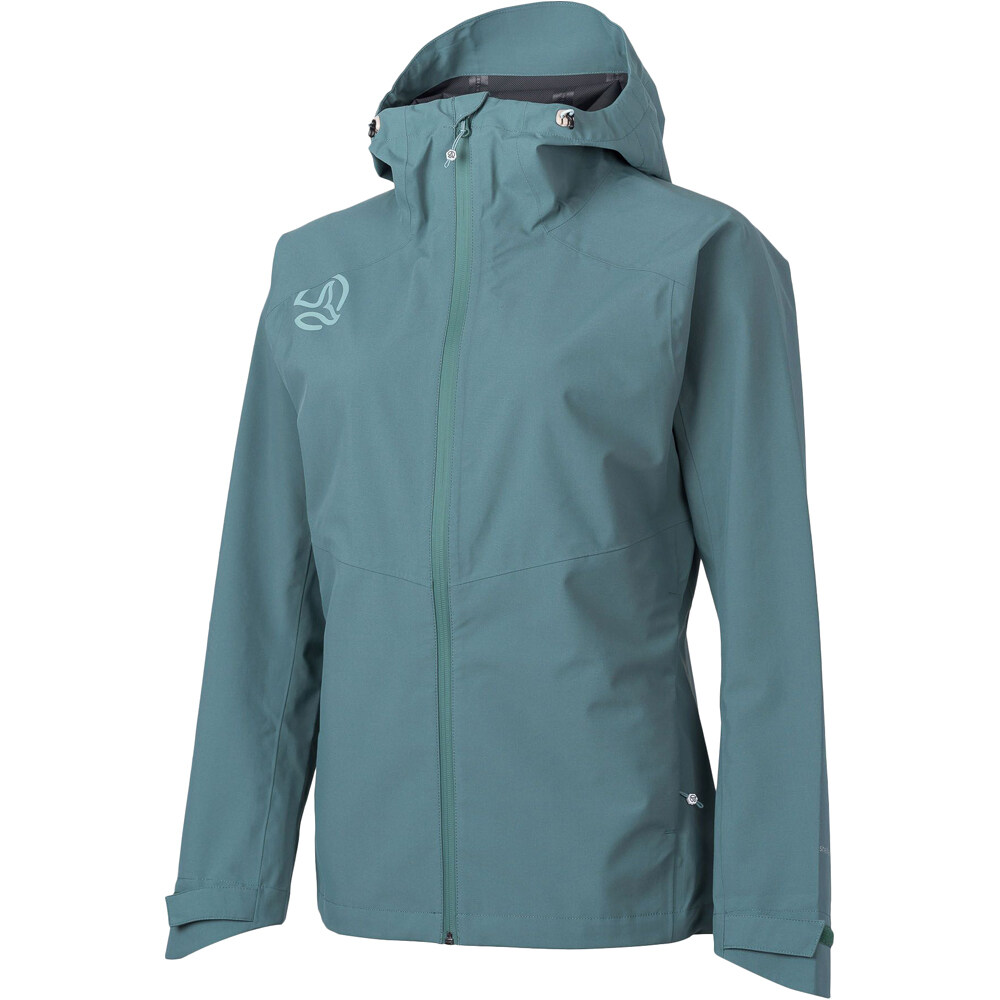 Ternua chaqueta impermeable mujer VALDUR JKT W AZ vista frontal