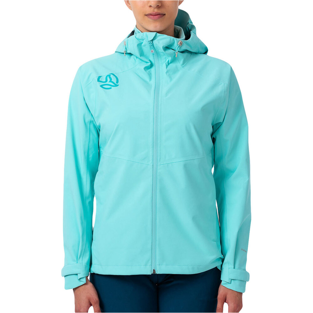 Ternua chaqueta impermeable mujer VALDUR JKT W vista frontal