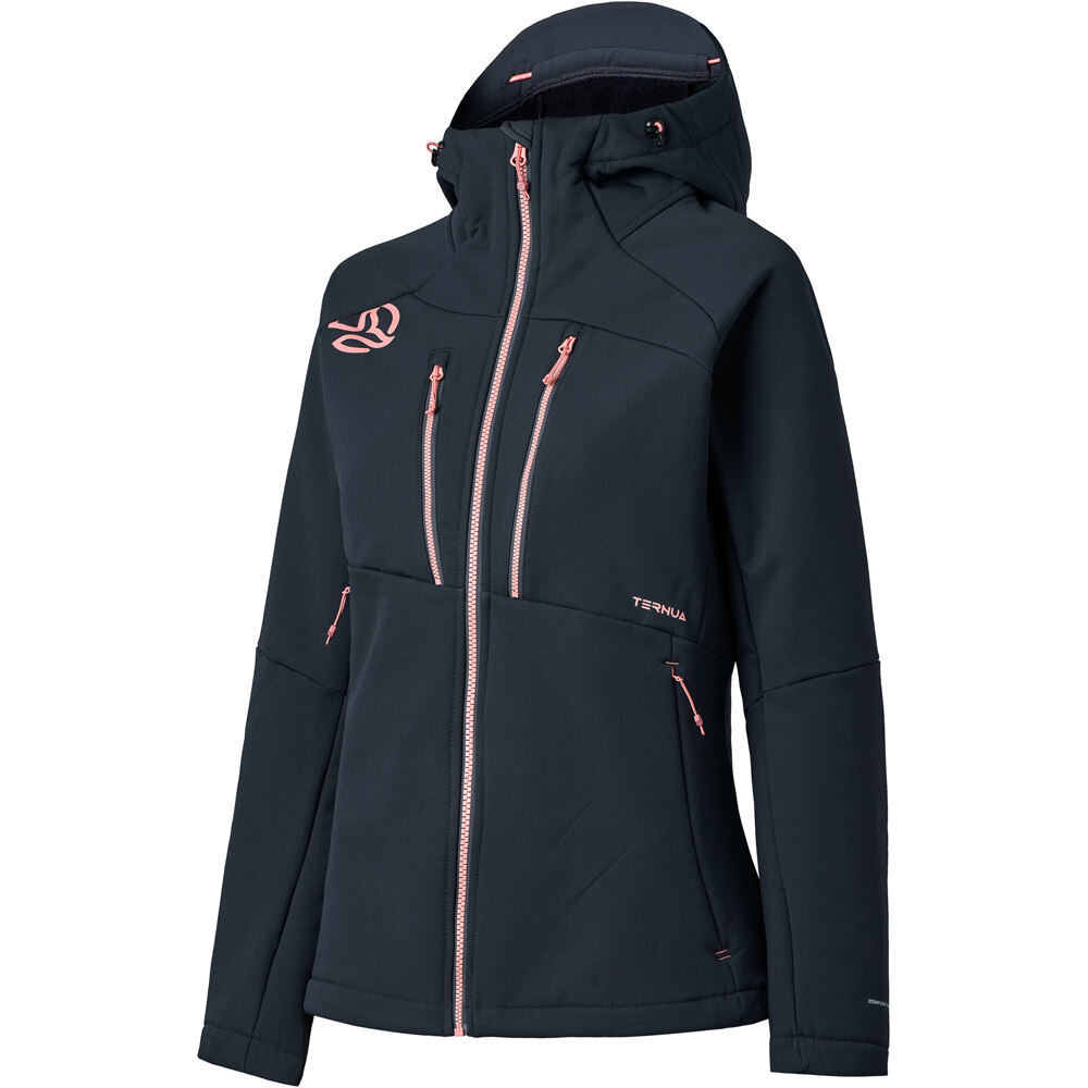 Ternua chaqueta softshell mujer LOKKTA HARD HOOD JKT W vista frontal