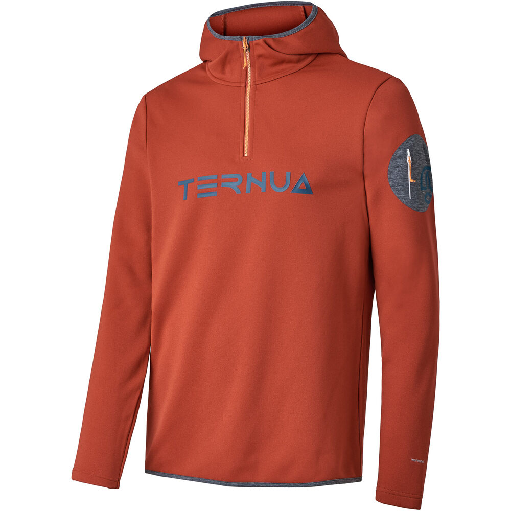 Ternua forro polar hombre SPOT HOOD 1/2 ZIP M vista frontal