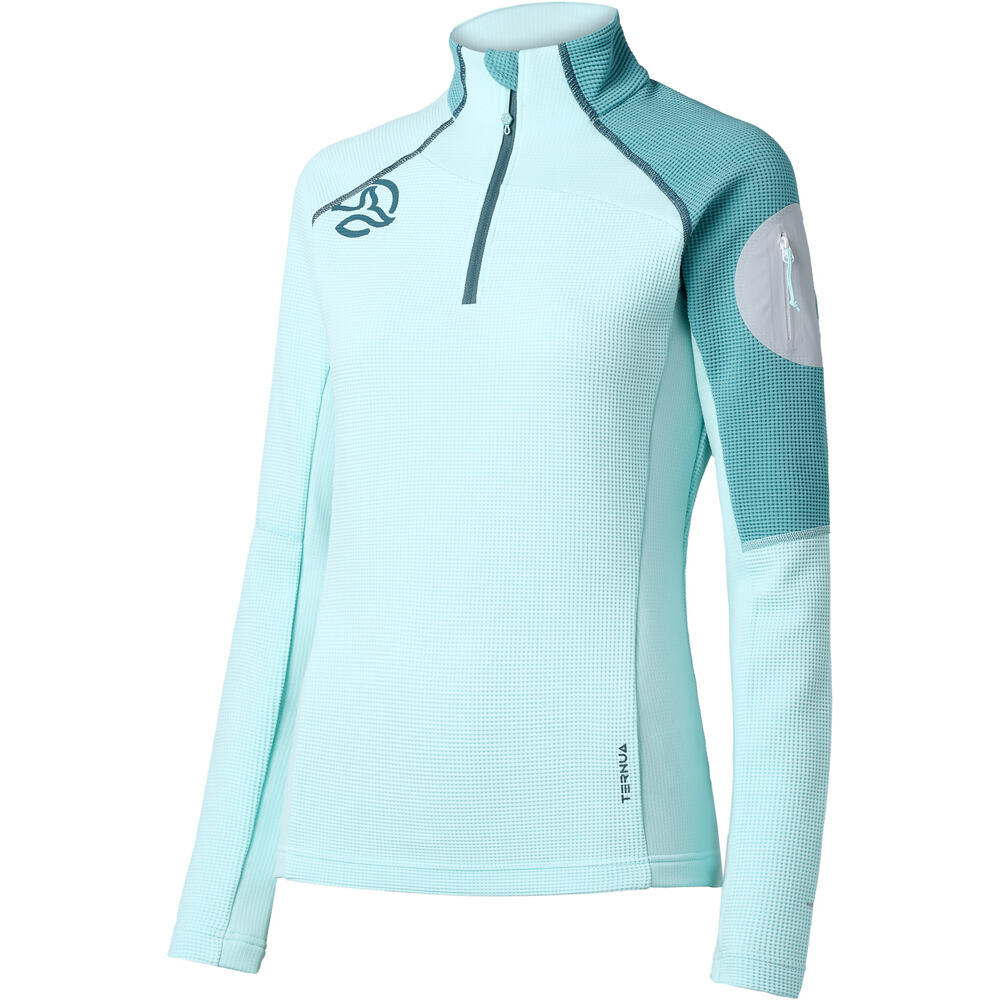Ternua forro polar mujer LEMIKA 1/2 ZIP W vista frontal