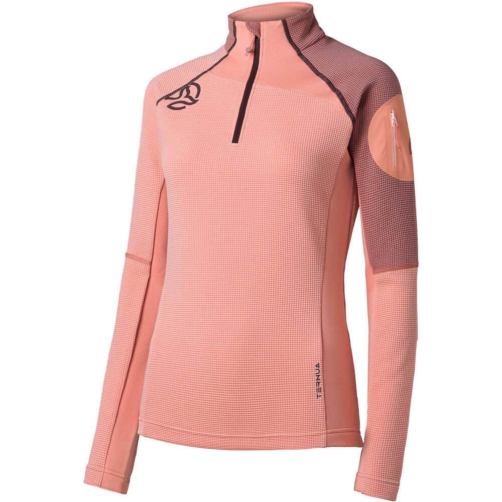 Ternua forro polar mujer LEMIKA 1/2 ZIP W vista frontal