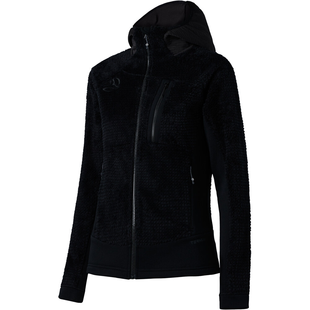 Ternua forro polar mujer LOFTER PRO HOOD JKT W vista frontal