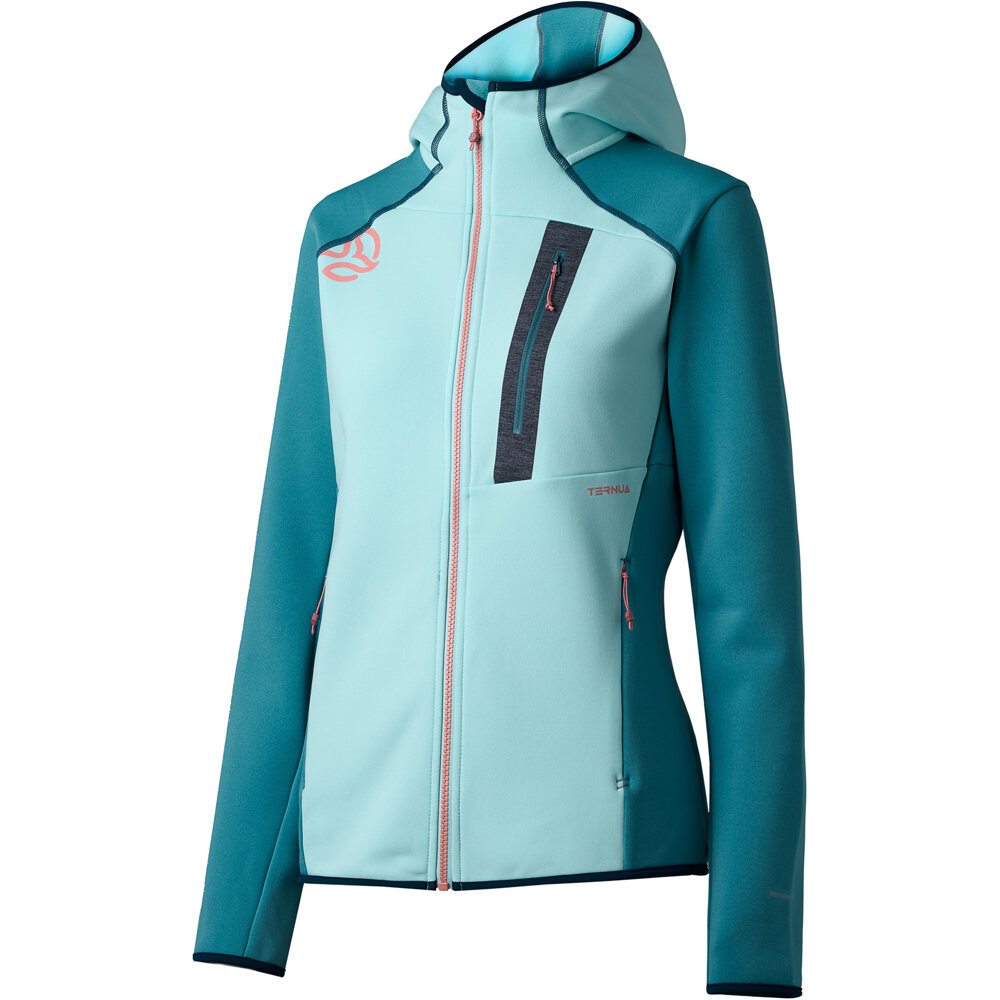 Ternua forro polar mujer PUNJAK PRO HOOD JKT W vista frontal