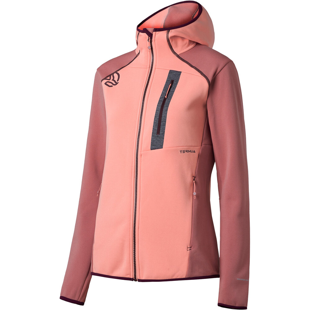 Ternua forro polar mujer PUNJAK PRO HOOD JKT W vista frontal