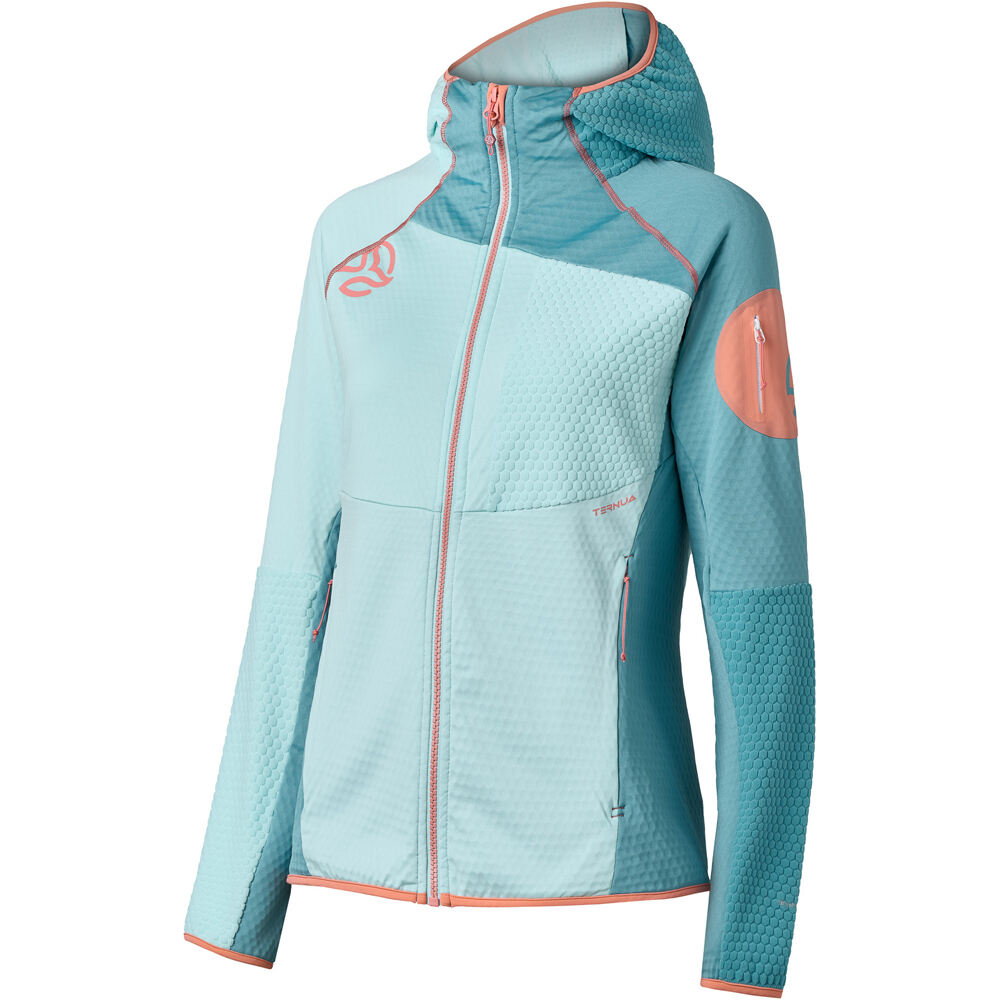 Ternua forro polar mujer RAGGER HOOD JKT W vista frontal