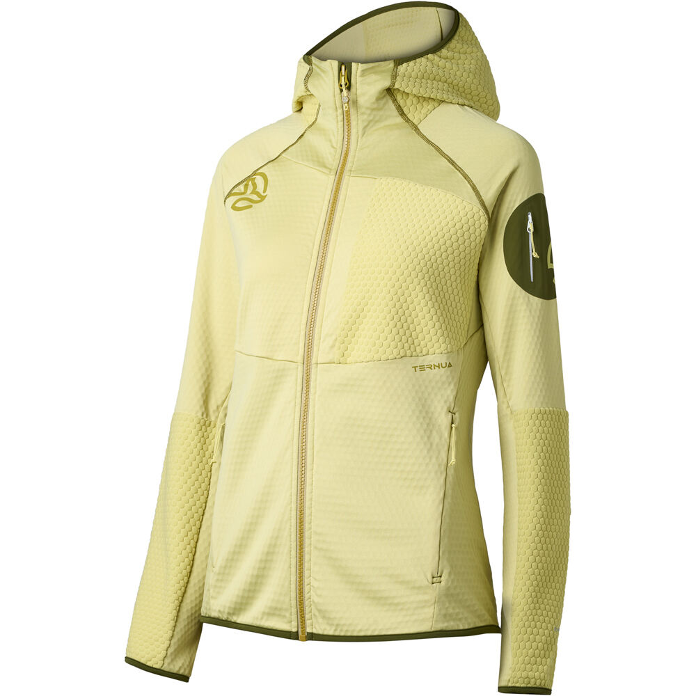 Ternua forro polar mujer RAGGER HOOD JKT W vista frontal