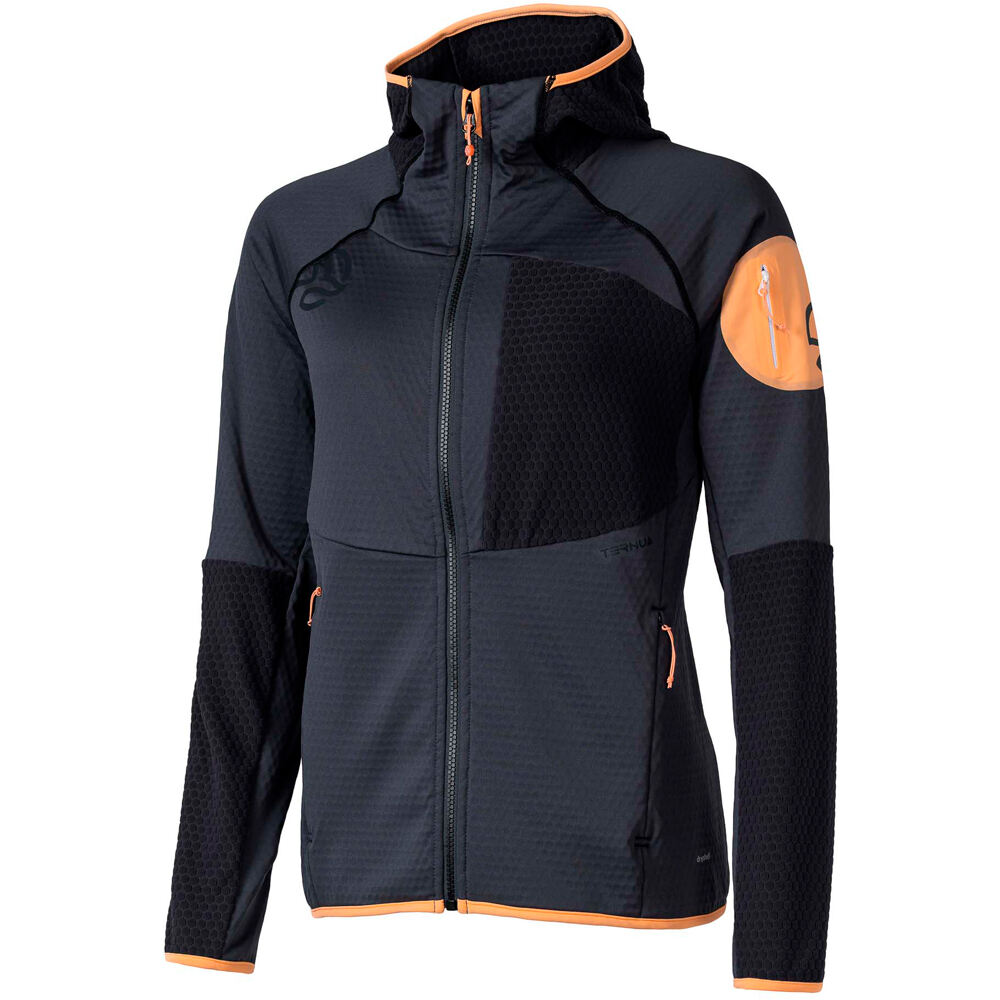 Ternua forro polar mujer RAGGER HOOD JKT W vista frontal