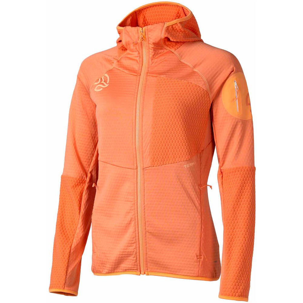 Ternua forro polar mujer RAGGER HOOD JKT W vista frontal