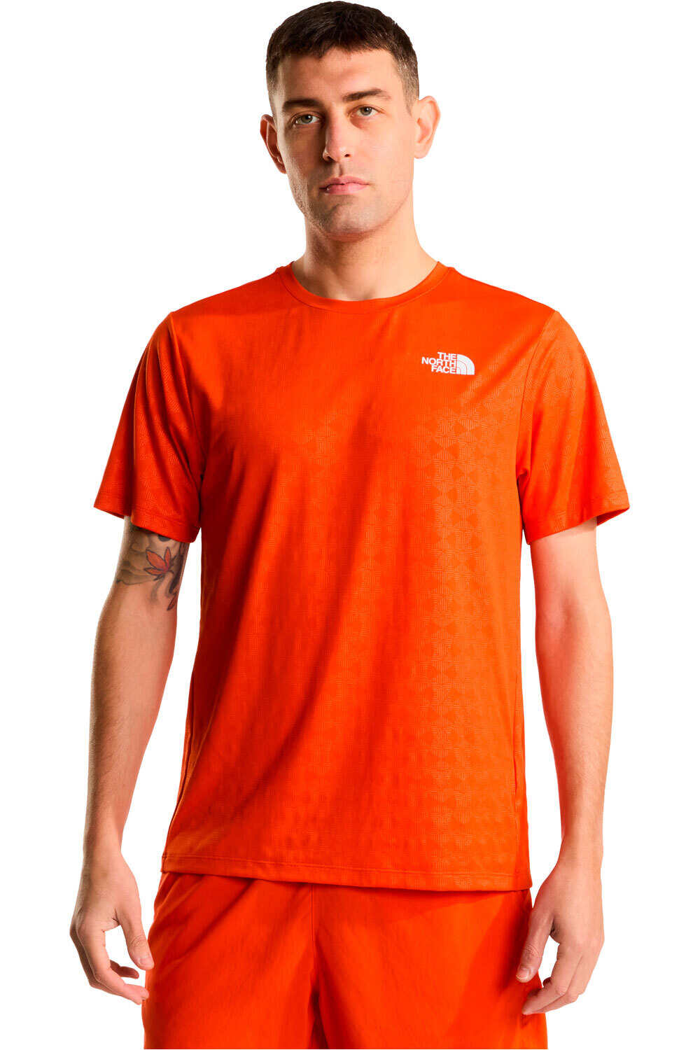 The North Face camiseta montaña manga corta hombre M 24/7 PENTADOME EMBOSSED REG SHORT SLEE vista frontal