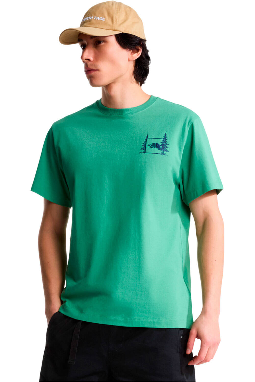 The North Face camiseta montaña manga corta hombre M CAMPING RELAXED SHORT SLEEVE TEE-GRAPH vista frontal