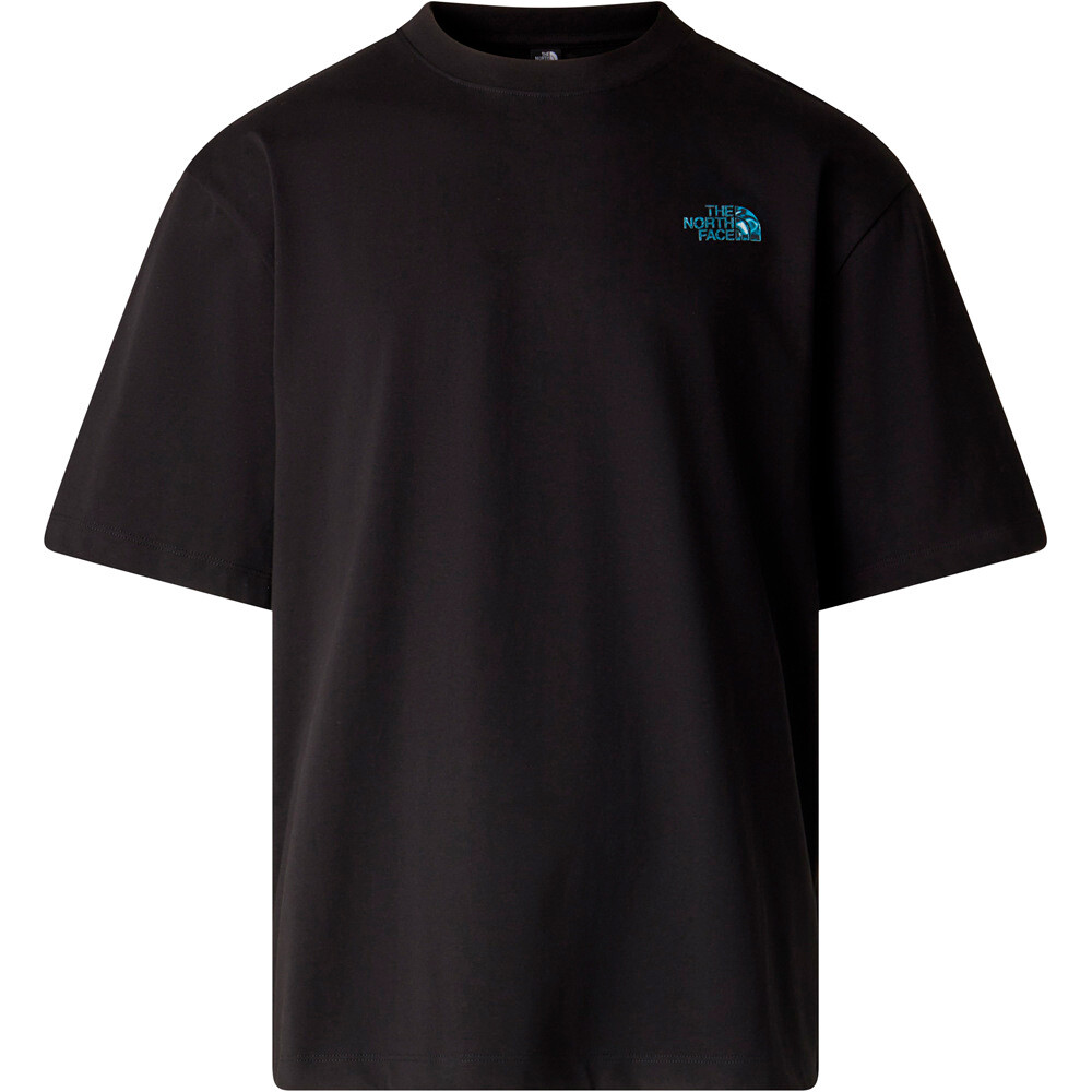 The North Face camiseta montaña manga corta hombre M LIQUID BOX NSE OVERSIZE SHORT SLEEVE T vista detalle