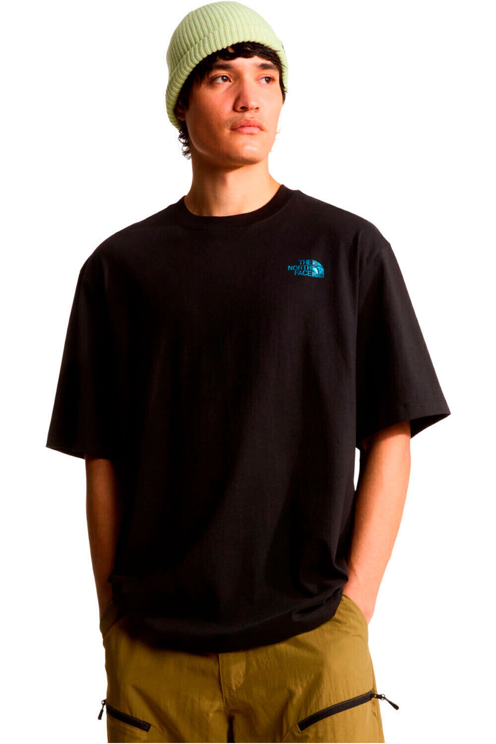 The North Face camiseta montaña manga corta hombre M LIQUID BOX NSE OVERSIZE SHORT SLEEVE T vista frontal