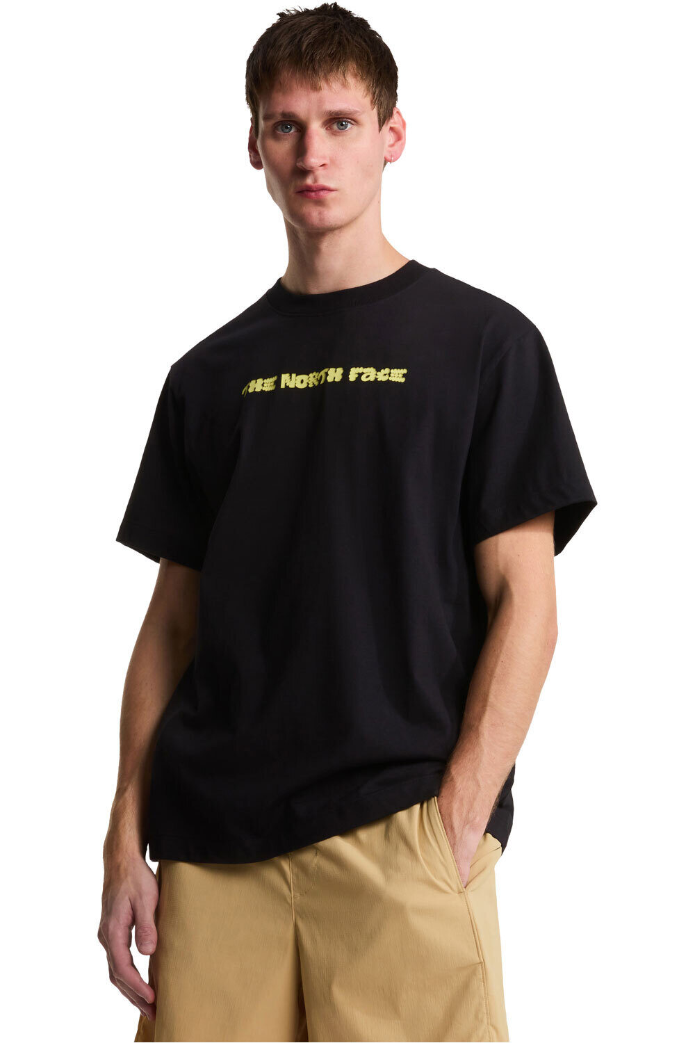 The North Face camiseta montaña manga corta hombre M LOGO TWIST RELAXED SHORT SLEEVE TEE-GR vista frontal