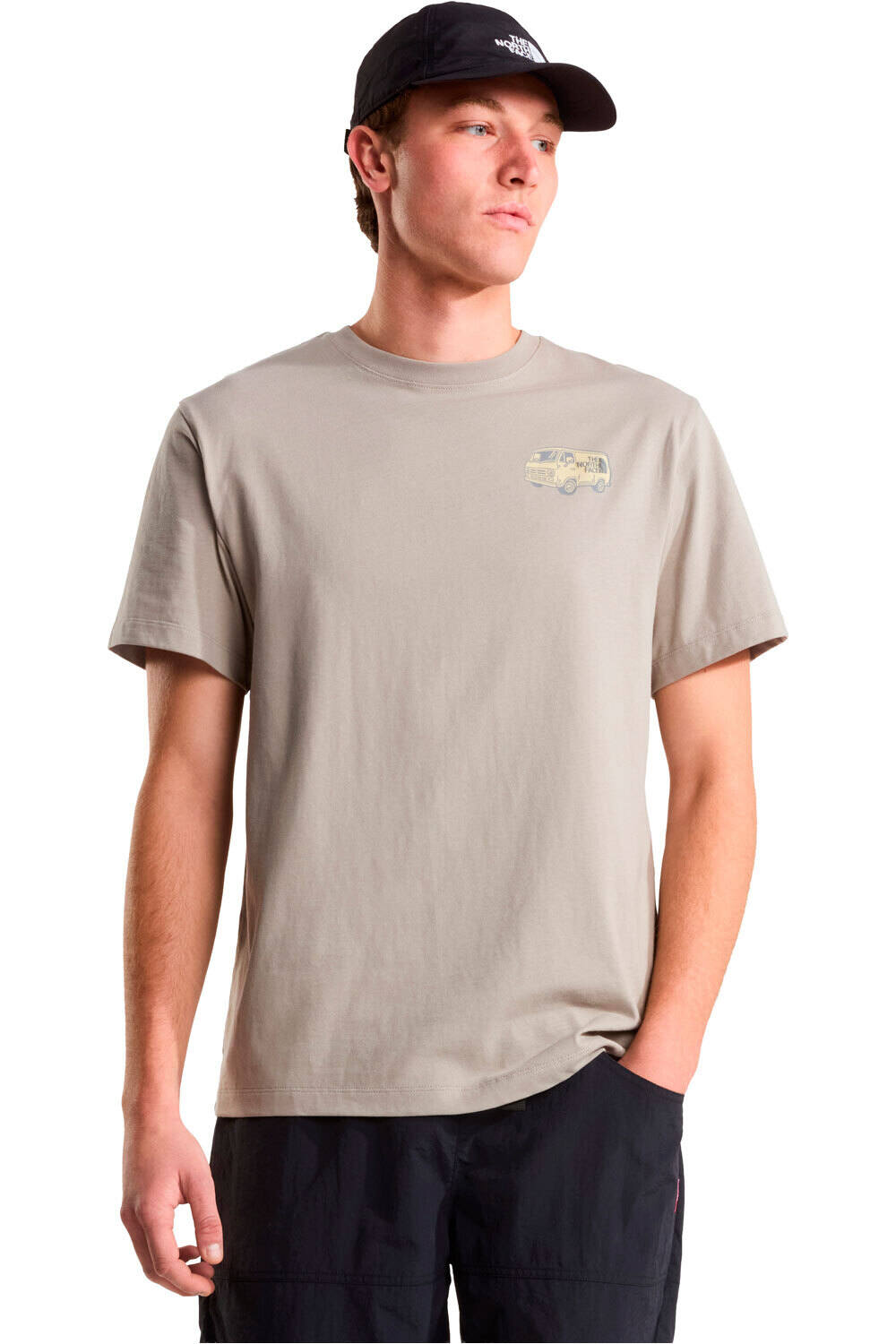 The North Face camiseta montaña manga corta hombre M VAN LIFE RELAXED SHORT SLEEVE TEE-GRAP vista frontal