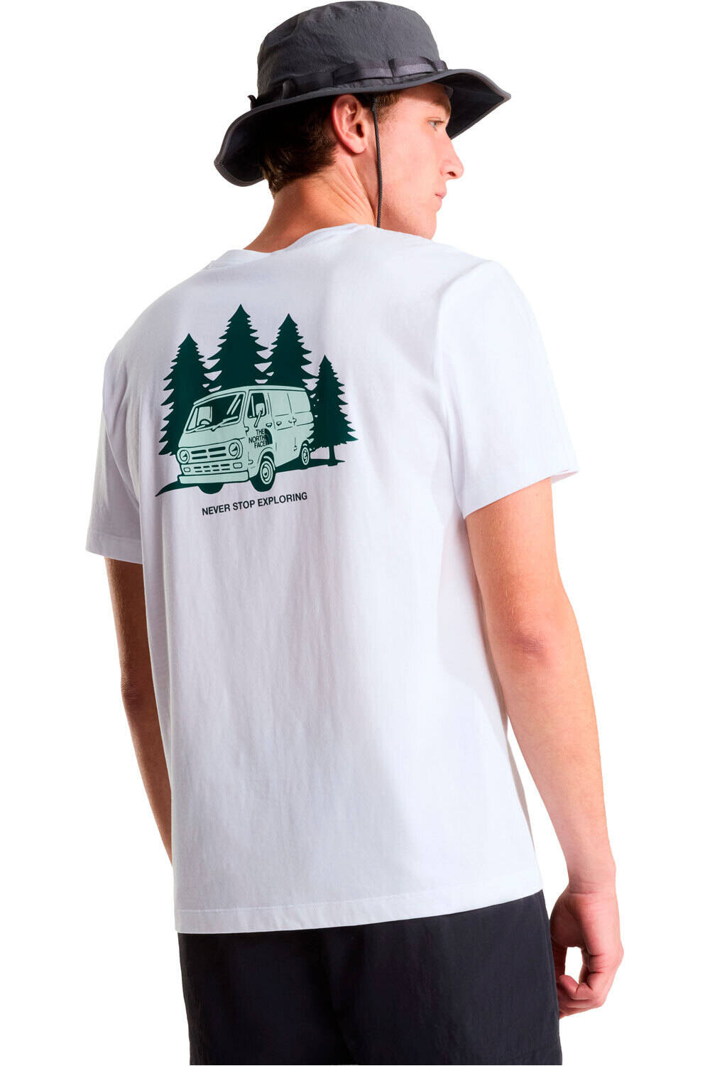 The North Face camiseta montaña manga corta hombre M VAN LIFE RELAXED SHORT SLEEVE TEE-GRAP vista trasera