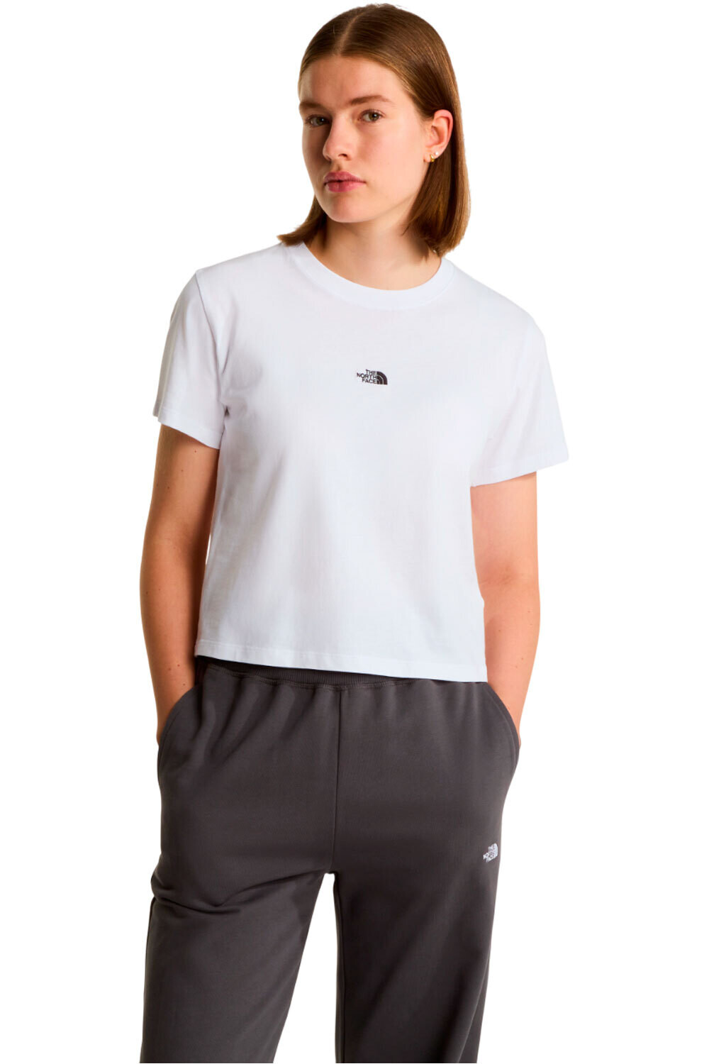 The North Face camiseta montaña manga corta mujer W ESSENTIAL REGULAR SHORT SLEEVE CUTIE T vista frontal