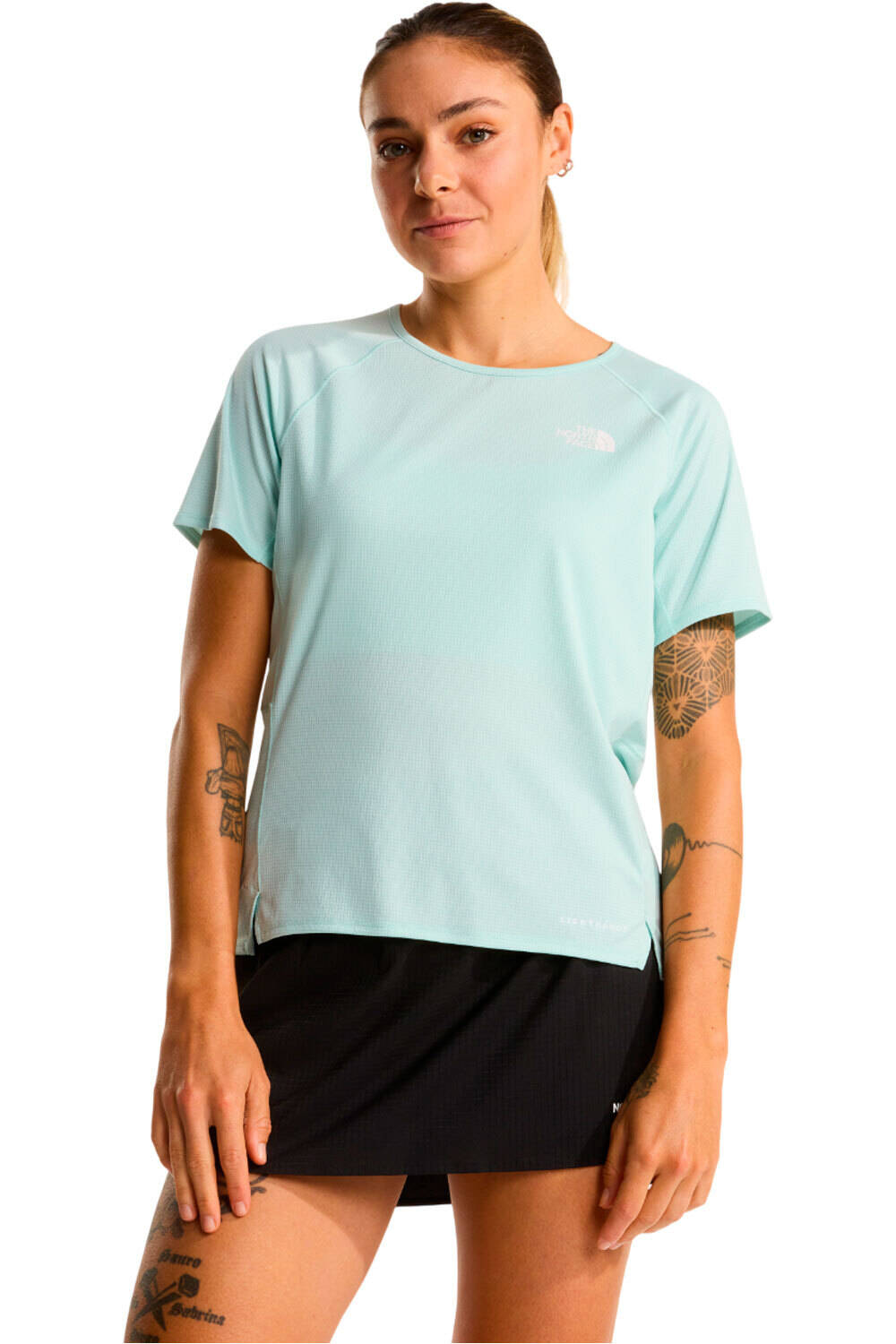 The North Face camiseta montaña manga corta mujer W SUNRISER SS vista frontal