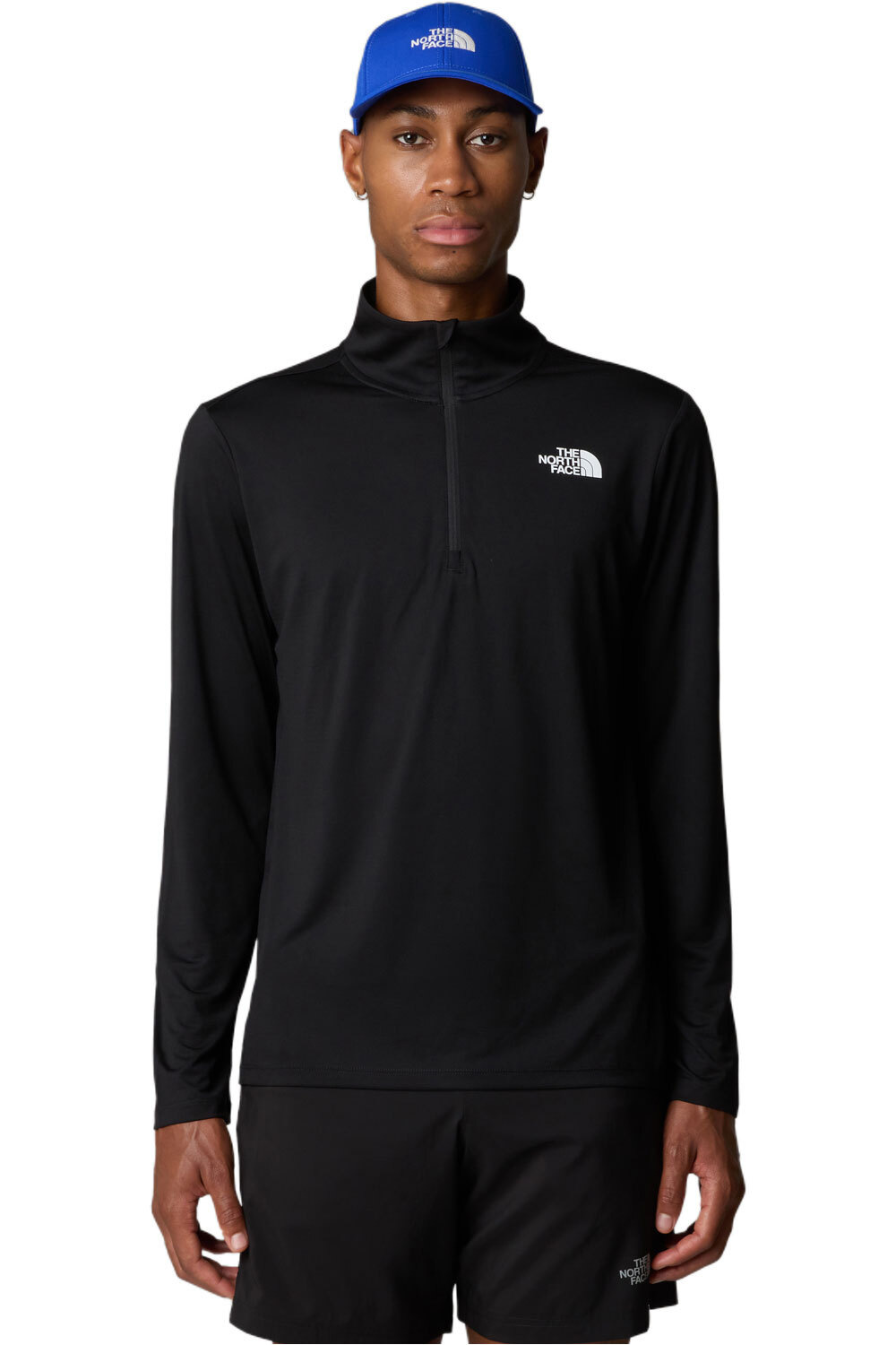 The North Face camiseta montaña manga larga hombre M 24/7 1/4 ZIP TEE vista frontal