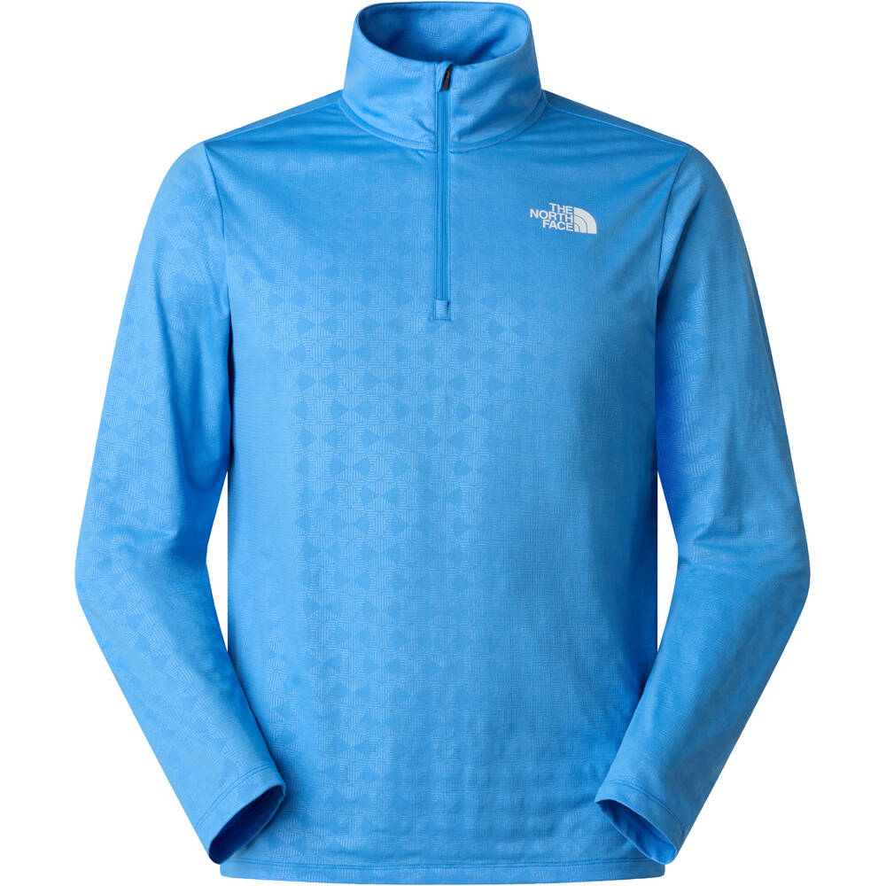 The North Face camiseta montaña manga larga hombre M 24/7 PENTADOME EMBOSSED 1/4 ZIP TEE vista frontal