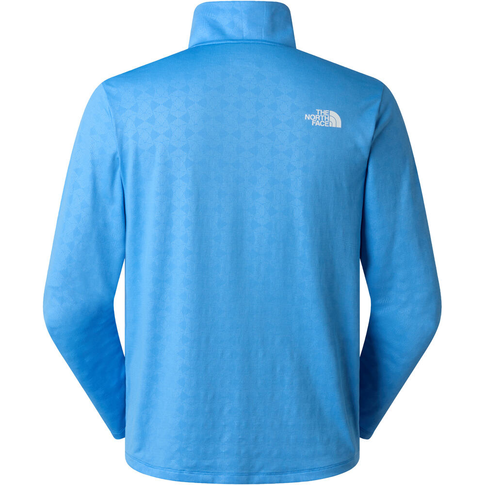 The North Face camiseta montaña manga larga hombre M 24/7 PENTADOME EMBOSSED 1/4 ZIP TEE vista trasera