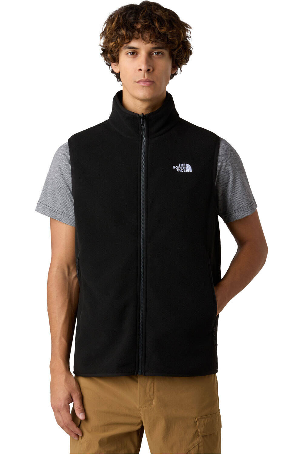 The North Face chaleco polar hombre M GLACIER FLEECE VEST vista frontal