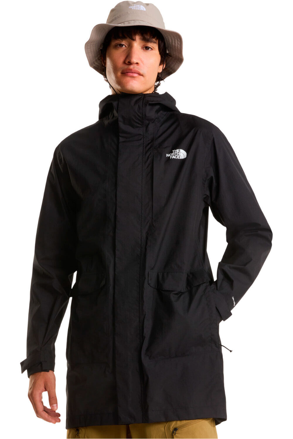 The North Face chaqueta impermeable hombre M PACKABLE SHELL PARKA vista frontal