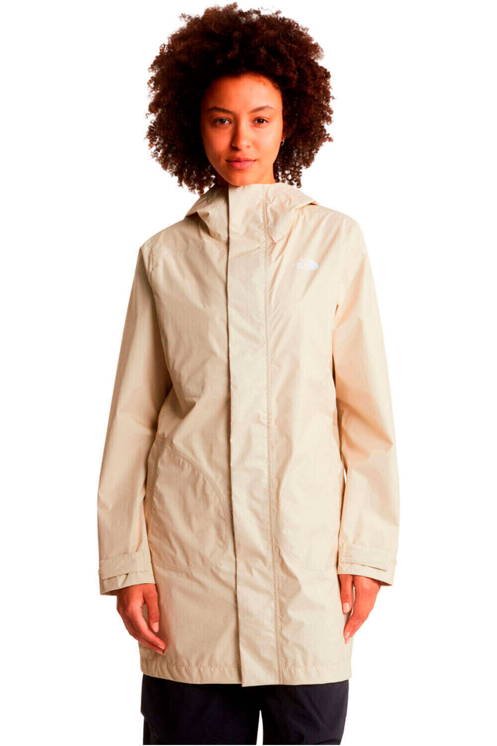 The North Face chaqueta impermeable mujer W PACKABLE SHELL PARKA vista frontal