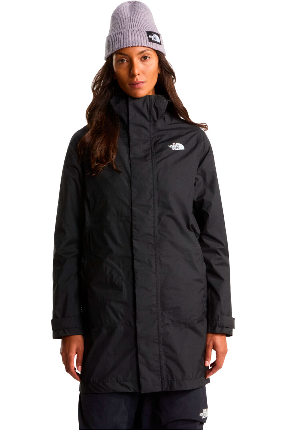 The North Face chaqueta impermeable mujer W PACKABLE SHELL PARKA vista frontal