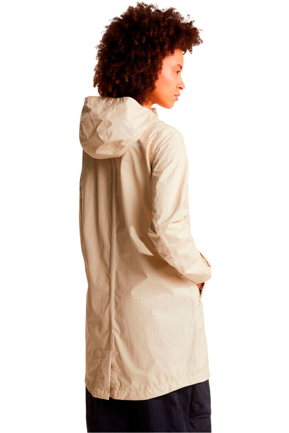 The North Face chaqueta impermeable mujer W PACKABLE SHELL PARKA vista trasera