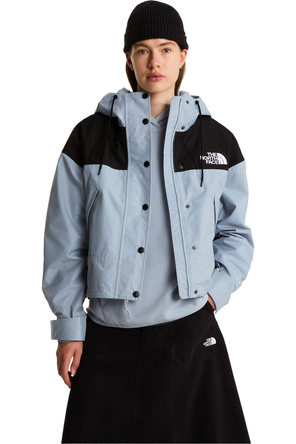 The North Face chaqueta impermeable mujer W REIGN ON JACKET vista detalle