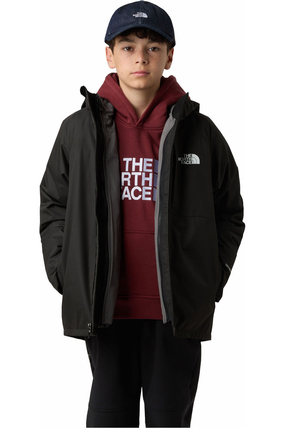 The North Face chaqueta impermeable niño TEEN PERRITO 4-N-1 HOODED JACKET vista frontal