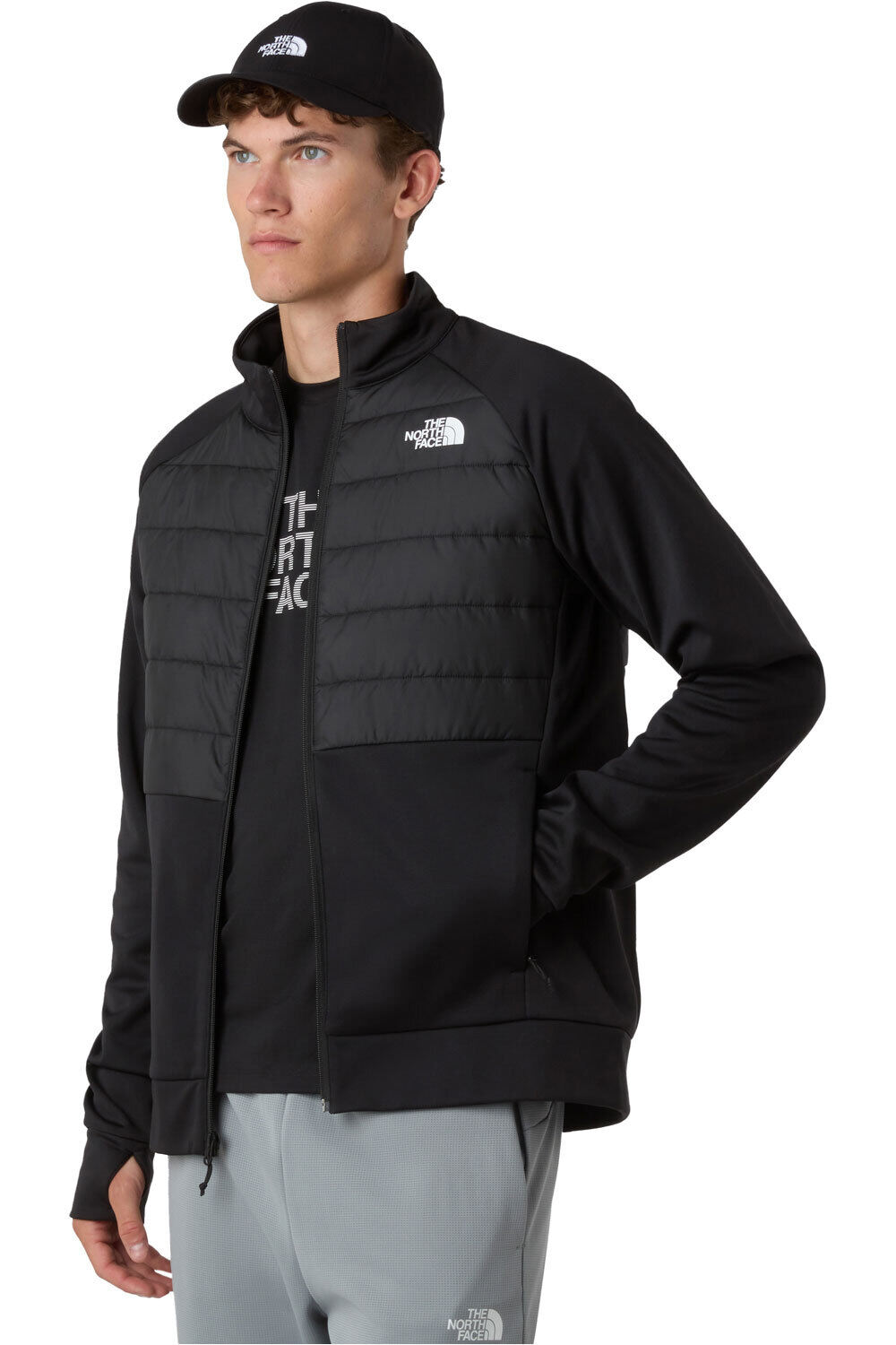 The North Face chaqueta outdoor hombre M REAXION 2.0 FLEECE HYBRID FULL ZIP JAC vista detalle