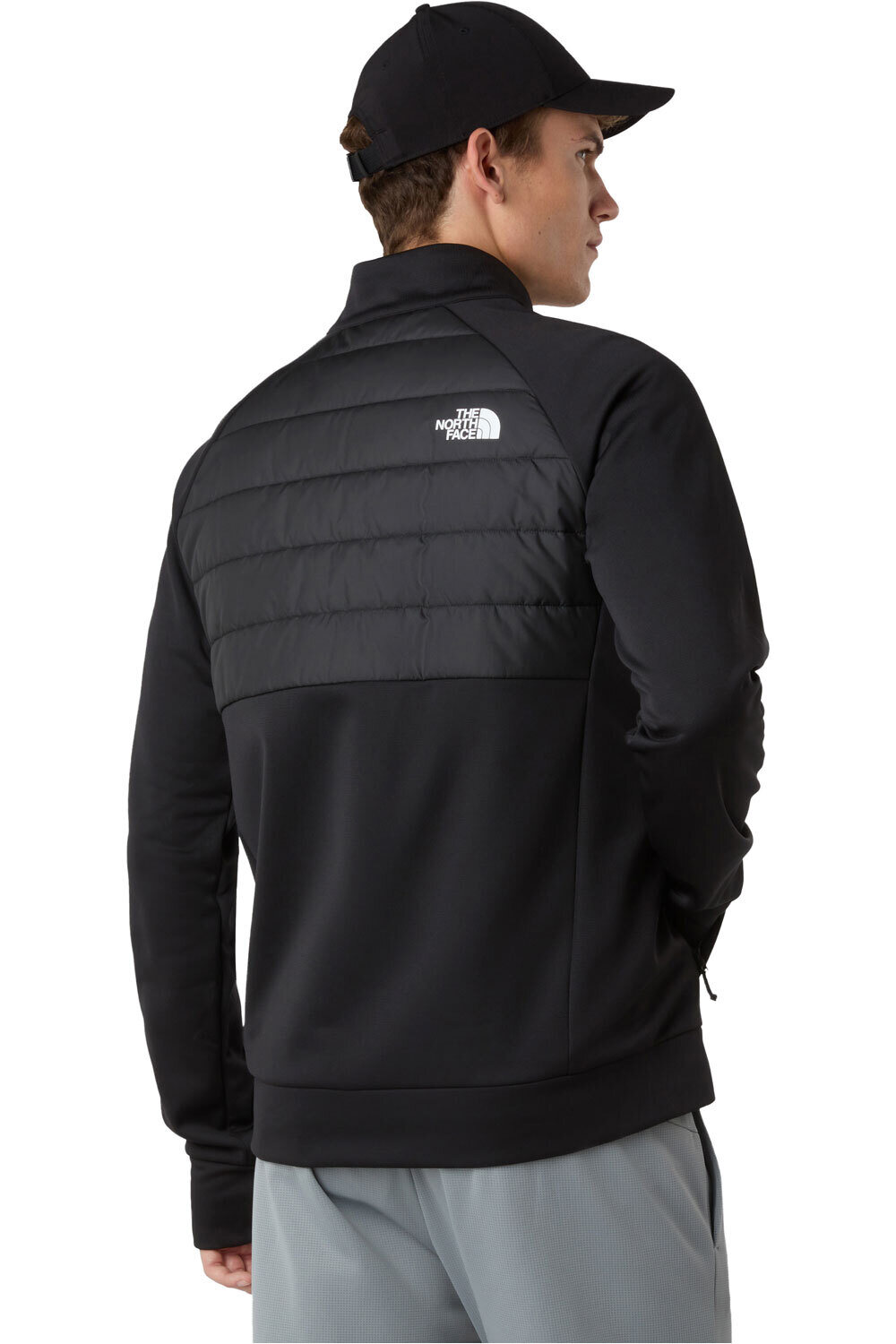 The North Face chaqueta outdoor hombre M REAXION 2.0 FLEECE HYBRID FULL ZIP JAC vista trasera