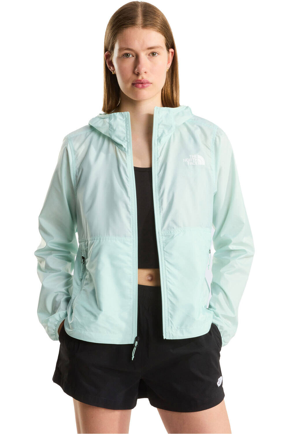 The North Face chaqueta softshell mujer W TNF CYCLONE WIND JACKET vista detalle