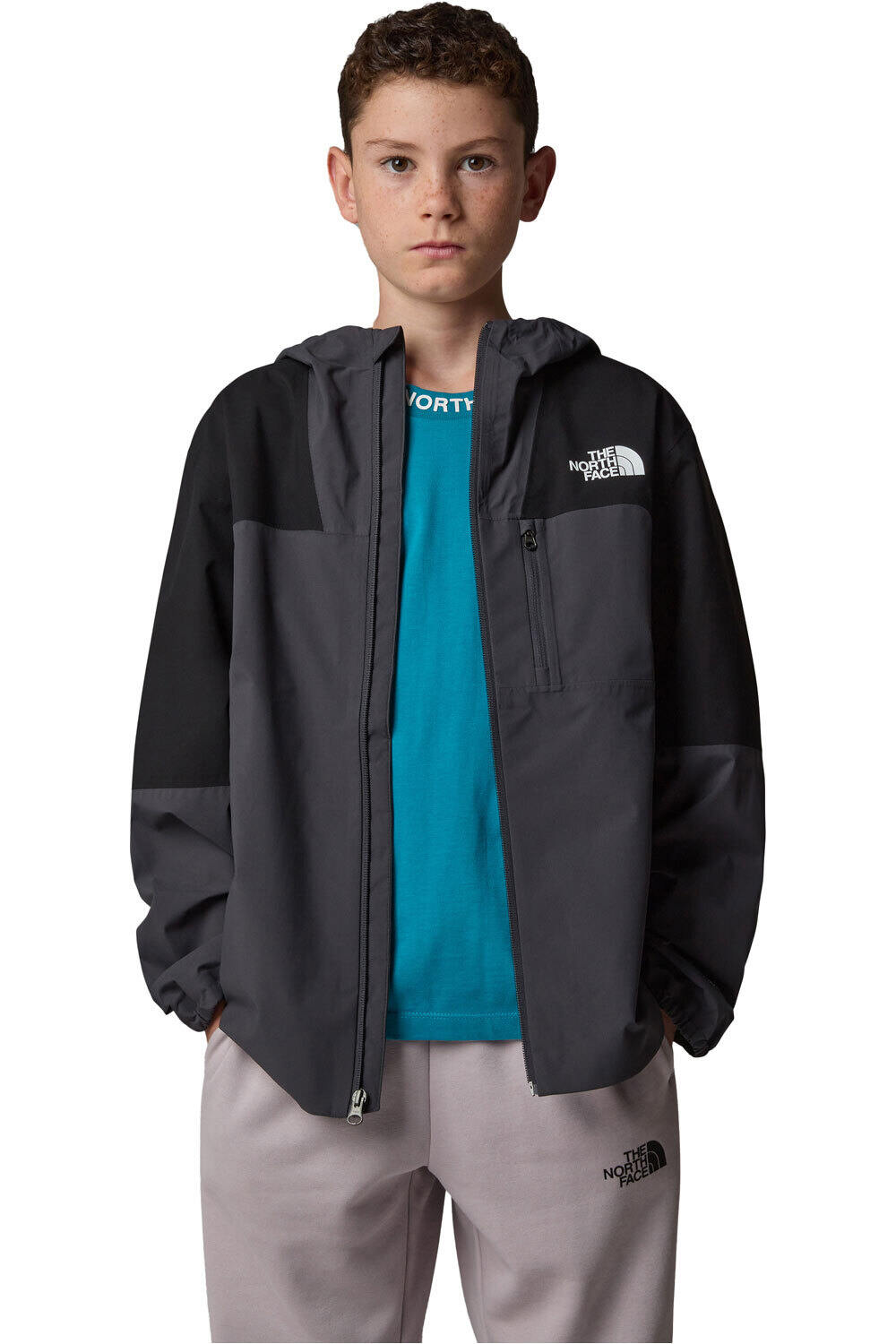 The North Face chaqueta softshell niño TEEN HIKE PACKABLE SHELL vista frontal